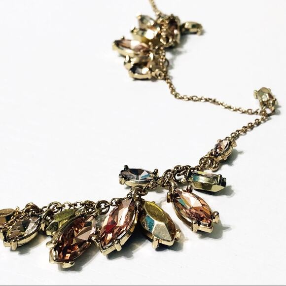 Banana Republic Long Crystal Cluster Necklace - Picture 2 of 4